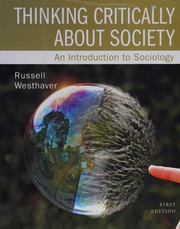 Cover of Thinking critically about society by Russell Westhaver