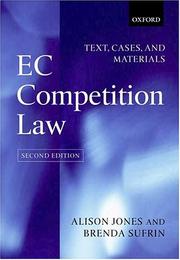 Cover of EC competition law by Alison Jones