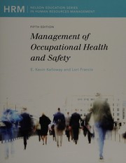 Front cover of Management of occupational health and safety by E. Kevin Kelloway