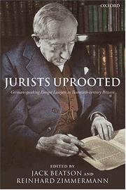 Cover of Jurists uprooted by J. Beatson