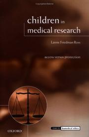 Front cover of Children in medical research by Lainie Friedman Ross