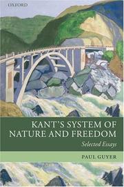Front cover of Kant's System of Nature and Freedom by Paul Guyer