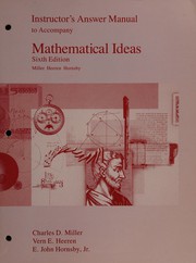 Front cover of Instructor's answer manual to accompany Mathematical ideas by Miller
