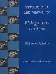 Front cover of Instructor's lab manual for biology labs on-line by Michael A. Palladino