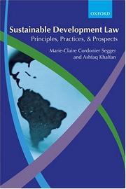 Front cover of Sustainable development law by Marie-Claire Cordonier Segger