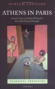Front cover of Athens in Paris by Miriam Leonard