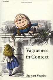 Front cover of Vagueness in context by Stewart Shapiro