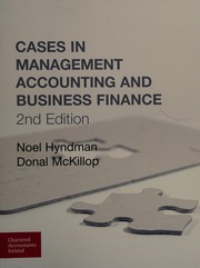 Front cover of Cases in management accounting and business finance by Noel Samuel Hyndman