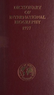 Front cover of Dictionary of International Biography by Ernest Kay