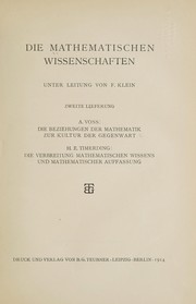 Front cover of Die mathematischen Wissenschaften by H. G. Zeuthen