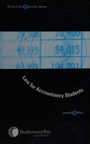 Cover of Law for accountancy students by Richard Card