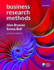 Cover of Business Research Methods by Alan Bryman