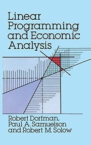 Cover of Linear programming and economic analysis by Robert Dorfman