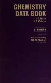 Front cover of Chemistry data book by J. G. Stark