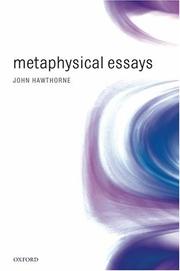 Cover of Metaphysical Essays by John Hawthorne