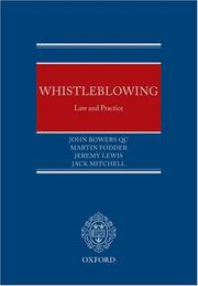Cover of Whistle blowing by Bowers, John
