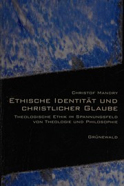 Front cover of Ethische Identität und christlicher Glaube by Christof Mandry