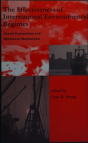 Front cover of The effectiveness of international environmental regimes by Oran R. Young