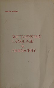 Cover of Wittgenstein by Warren A. Shibles