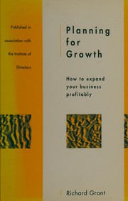 Cover of Planning for Growth by Richard Grant