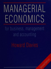 Cover of Managerial Economics for Business, Management & Accounting by Howard Davies