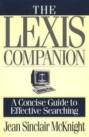Front cover of The LEXIS companion by Jean Sinclair McKnight