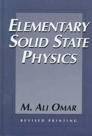 Cover of Elementary solid state physics by M. Ali Omar