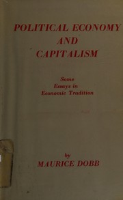 Front cover of Political economy and capitalism by Maurice Herbert Dobb