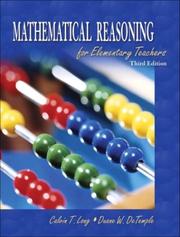Front cover of Mathematical reasoning for elementary teachers by Calvin T. Long