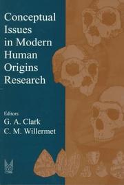 Front cover of Conceptual issues in modern human origins research by Geoffrey A. Clark