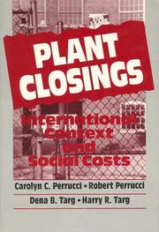 Front cover of Plant closings by Carolyn Cummings Perrucci