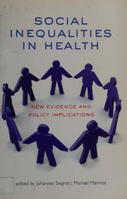 Front cover of Social inequalities in health by Johannes Siegrist
