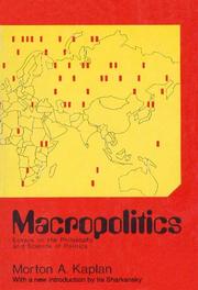 Cover of Macropolitics by Morton A. Kaplan