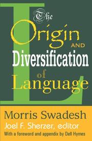 Front cover of The origin and diversification of language by Morris Swadesh