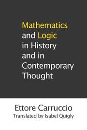 Cover of Mathematics and logic in history and in contemporary thought by Ettore Carruccio