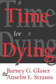 Cover of Time for dying by Barney Glaser