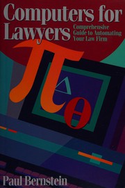 Cover of Computers for lawyers by Bernstein, Paul