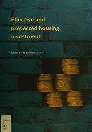 Front cover of Effective and protected housing investment by Rachel Terry