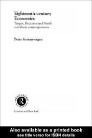 Front cover of Eighteenth Century Economics by Peter D. Groenewegen