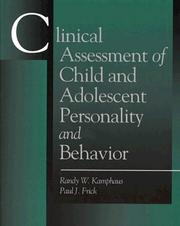 Cover of Clinical assessment of child and adolescent personality and behavior by Randy W. Kamphaus