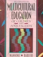 Front cover of Multicultural education of children and adolescents by M. Lee Manning