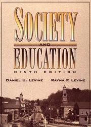 Cover of Society and education by Daniel U. Levine