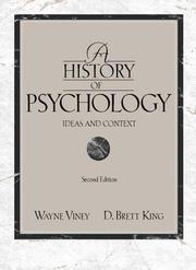 Cover of A history of psychology by Wayne Viney