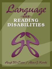 Cover of Language and reading disabilities by Alan G. Kamhi