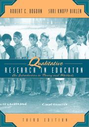 Front cover of Qualitative research for education by Robert Bogdan