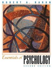 Front cover of Essentials of psychology by Robert A. Baron