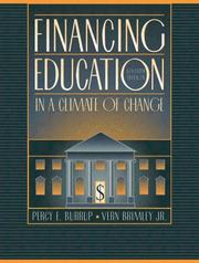 Front cover of Financing education in a climate of change by Percy E. Burrup