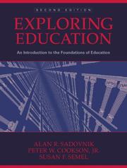 Cover of Exploring education by Alan R. Sadovnik