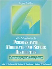 Front cover of An introduction to persons with moderate and severe disabilities by McDonnell, John J.