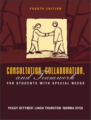 Front cover of Consultation, collaboration, and teamwork for students with special needs by Peggy Dettmer